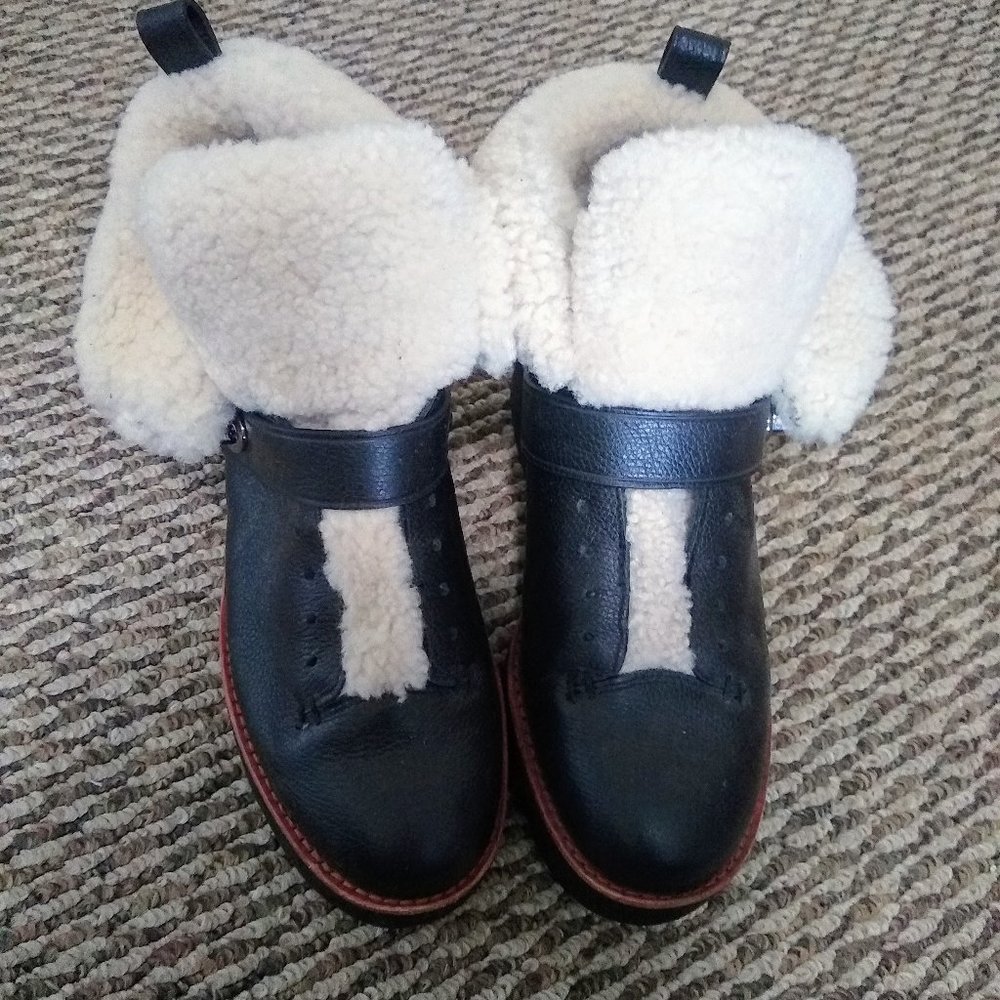 Shearling leather Coach boots